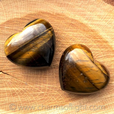 Golden Tiger Eye Gemstone Heart